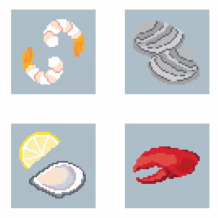 TSS Raw Bar Coasters - Set of Four