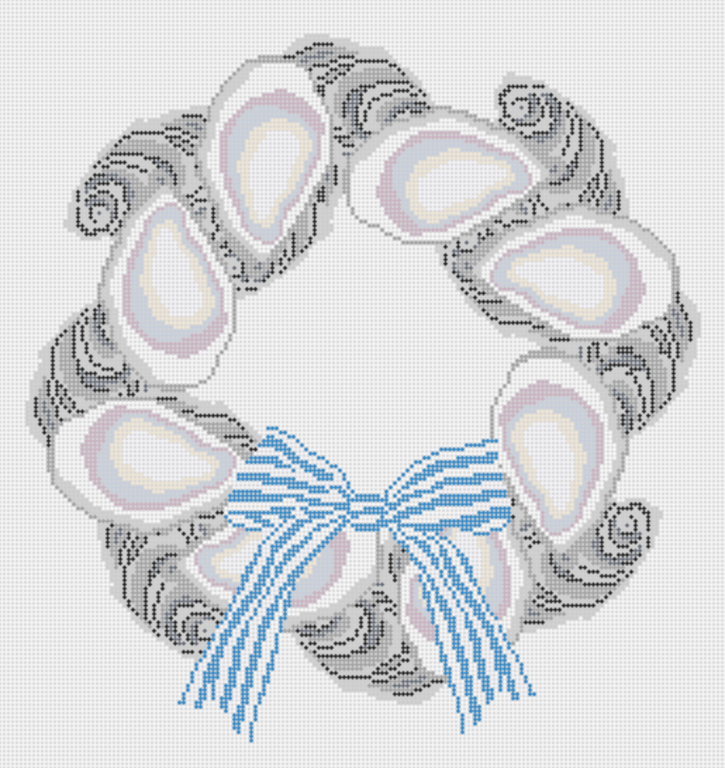 TSS-125 Oyster Shell Wreath