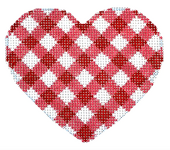 HE855R Red Gingham Heart