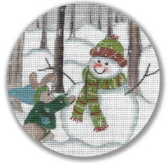 GD-XO56 Bunny Building Snowman