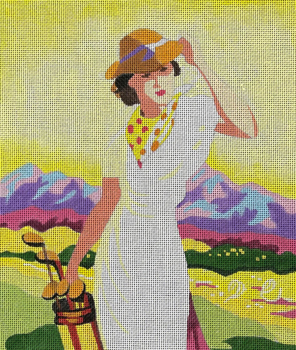 PE171 Vintage Golf Lady