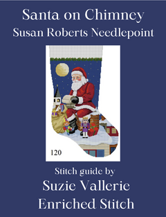 0120 Santa on Chimney Stocking Stitch Guide