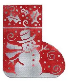 ST-SK92 Red and White Snowman Mini Skate