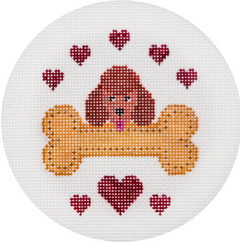 JP-X336 Apricot Poodle Loves his Bone