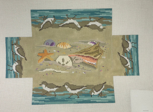 366 SR- Susan Roberts Sandpipers and Seashells Brick Cover