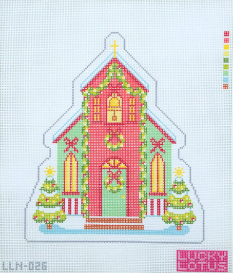LLN-026 Church Christmas Village