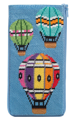 SZ488 Balloons in Flight Stitch N' Zip Eyeglass Case