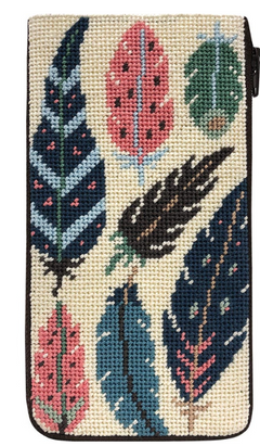 SZ3010 Feathers Stitch N' Zip Eyeglass Case