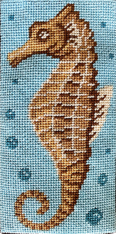 SZ3015 Seahorse Stitch N' Zip Eyeglass Case