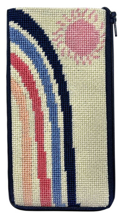 SZ3016 Rainbow Stitch N' Zip Eyeglass Case