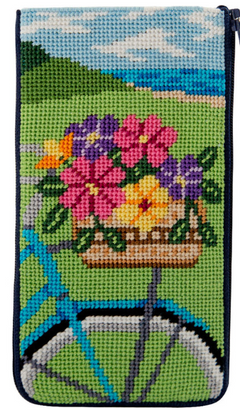 SZ493 Springtime Ride Stitch N' Zip Eyeglass Case