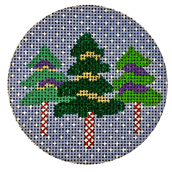 DK- EX 21 Three Christmas Trees Ornament