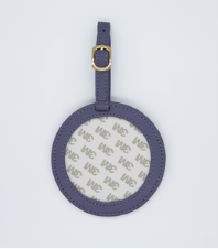 Round Luggage Tag - Blue Granite