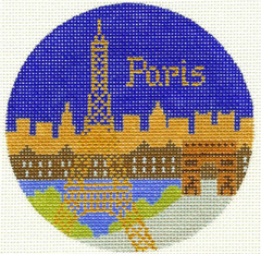 343 Paris Eifel Tower with skyline Ornament