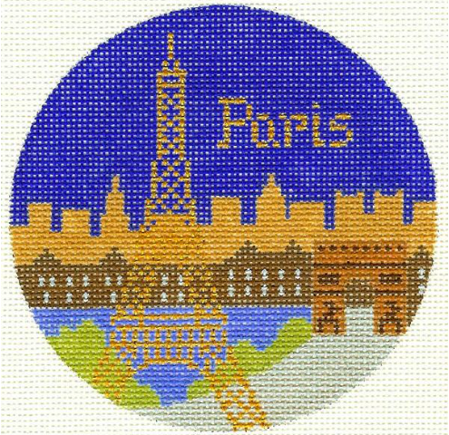 343 Paris Eifel Tower with skyline Ornament