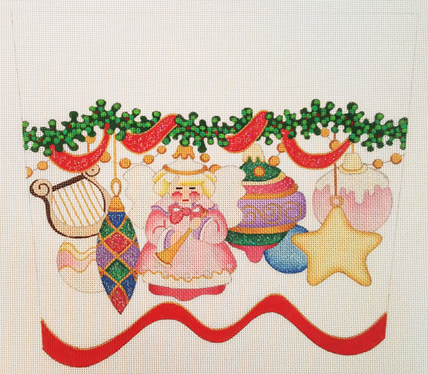 CSC53-18 Stocking Cuff Ornaments & Angel