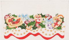 CSC90-13 Stocking Cuff Sleigh & toys