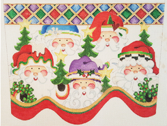 CSC96-13 Stocking Cuff with Santas