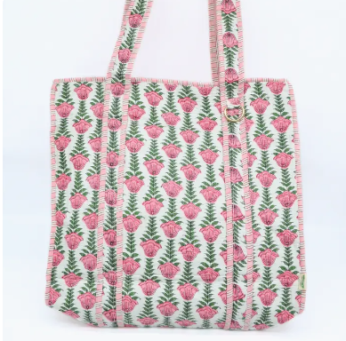 Pink Peony Tote