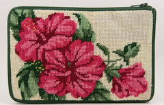 SZ520 Hibiscus- Stitch N' Zip Cosmetic Purse