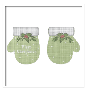 MT11 First Christmas Mittens - Green