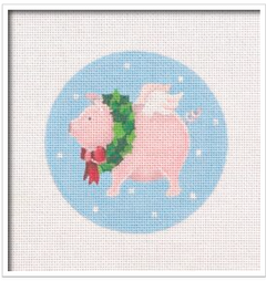 FP03 Flying Pig with Wreath