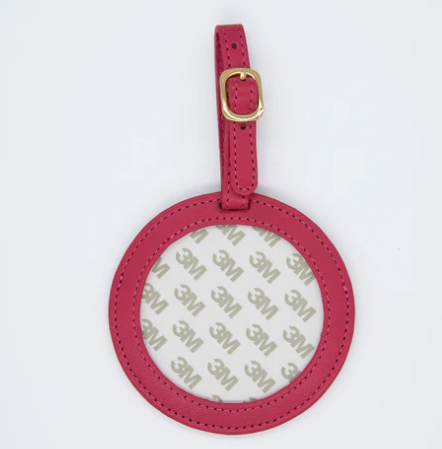 Tilli Tomas round luggage tag- pink
