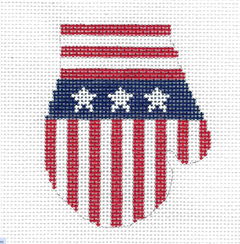 Silver Needle 293- Patriotic Mitten Ornament
