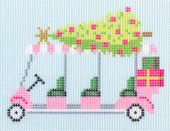 NTG-KB108 Palm Beach Christmas Golf Cart w/ Tree