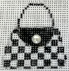 HB-78 Mini Purse Black and White Check