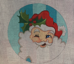 HO-2073 Rd Santa Blue Background