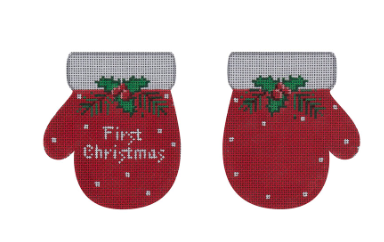 MT01 First Christmas Mittens - Red