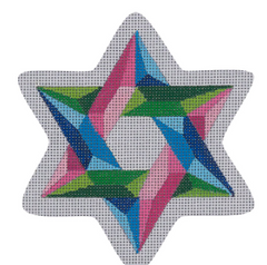 JUD05 Tri- Colored Star of David