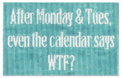 SS29 After Mon & Tues the calendar says WTF?