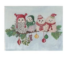 FF-PL05 Christmas Fluffy Owls on Roof