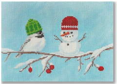 SC-PL28 Chickadees Snowman