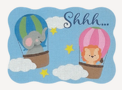 BB33 Shhh Blue Pink Balloon Critters Twins