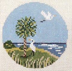 359 Egrets and Palmetto Ornnment