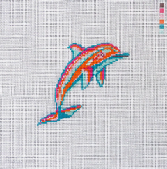 ADW188 Dolphin - Needlepoint Canvas