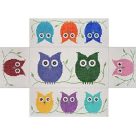 JP-BC044 Colorful Hoot Owls Brick