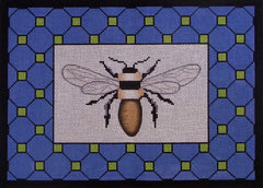 ALS-016 Bee on Periwinkle and Lime