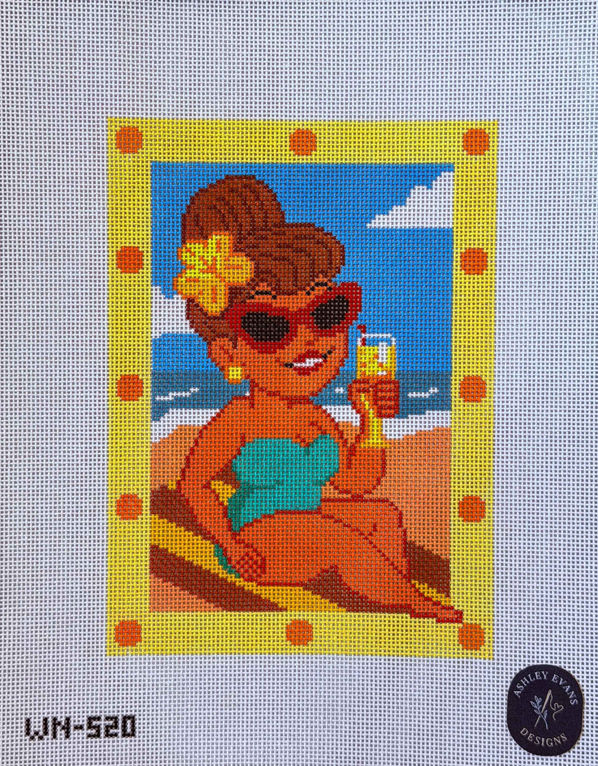 WN-520_AED Sabrina Sun Sip & Repeat Beach Woman