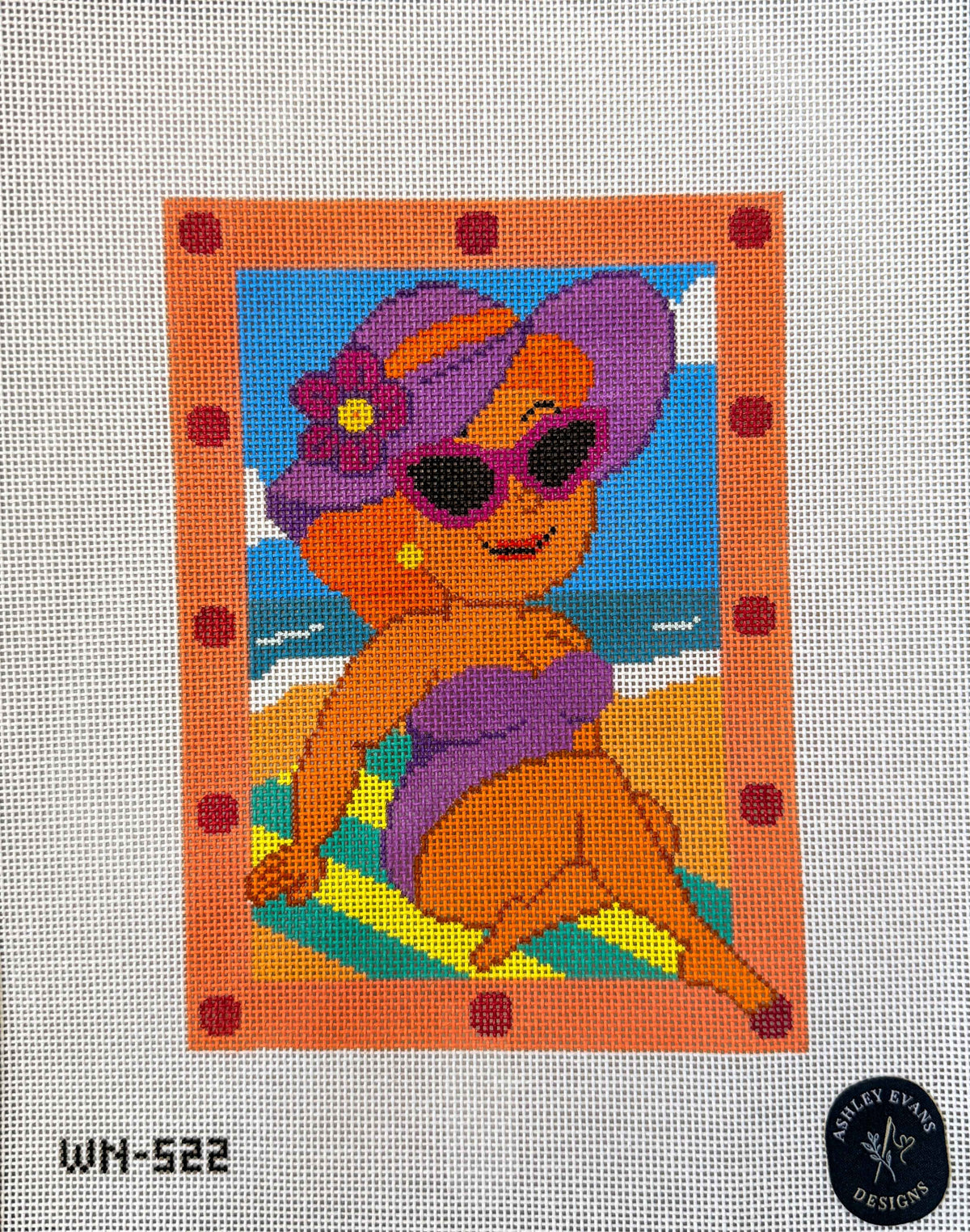 WN-522_AED Ginger Too Glam to Sunscreen Alone Beach Woman