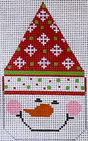 CH-502 Snowman Face - Hat With Snowflakes