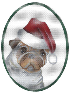 GD-XO16 Pug with Santa Hat