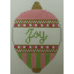 KKO248A joy bauble pink and green 3.5 x 2.5