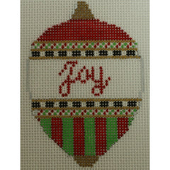 KKO248C joy bauble red and green 3.5 x 2.5