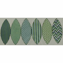 KKPK606-13 8.25 in pumpkin blues and greens 8.25 x 19.5
