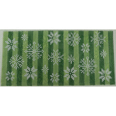 KKSG49 snowflakes on green tone on tone 6.25 x 3