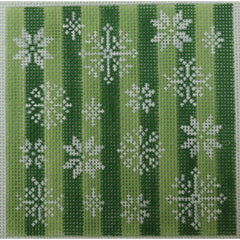 KKSS47 snowflakes on green tone on tone 18m 4" square